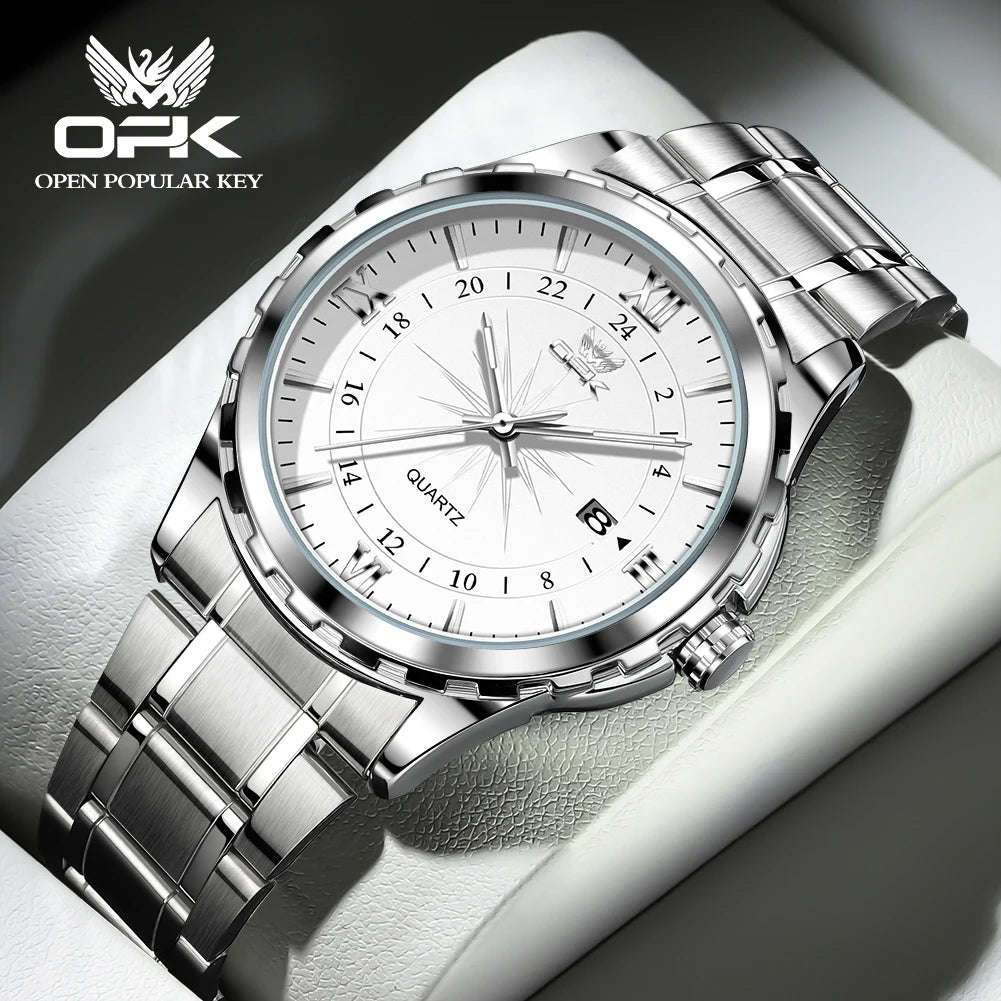 OPK Brand Men Wristwatch Waterproof Steel Belt 6003 Classic Watches sell well - Uknowucme
