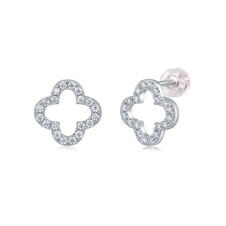 Moissanite Diamond Stud Earrings, 0.07ct D Color VVS1, Hypoallergenic 925 Silver, GRA Certified Luxury Gifts - Uknowucme