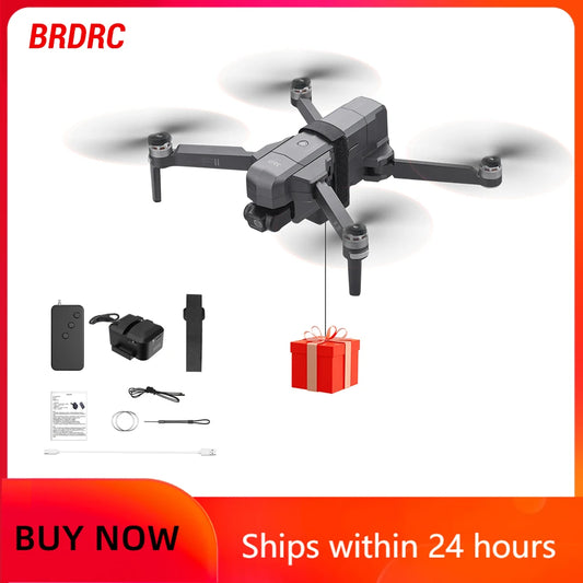 BRDRC Airdrop System for DJI Mini 4K/Mini 4 Pro/Air 3/Mini 3 Pro/Mavic 3/Mavic Pro Drone Thrower Fishing Life Rescue Send Gift - Uknowucme