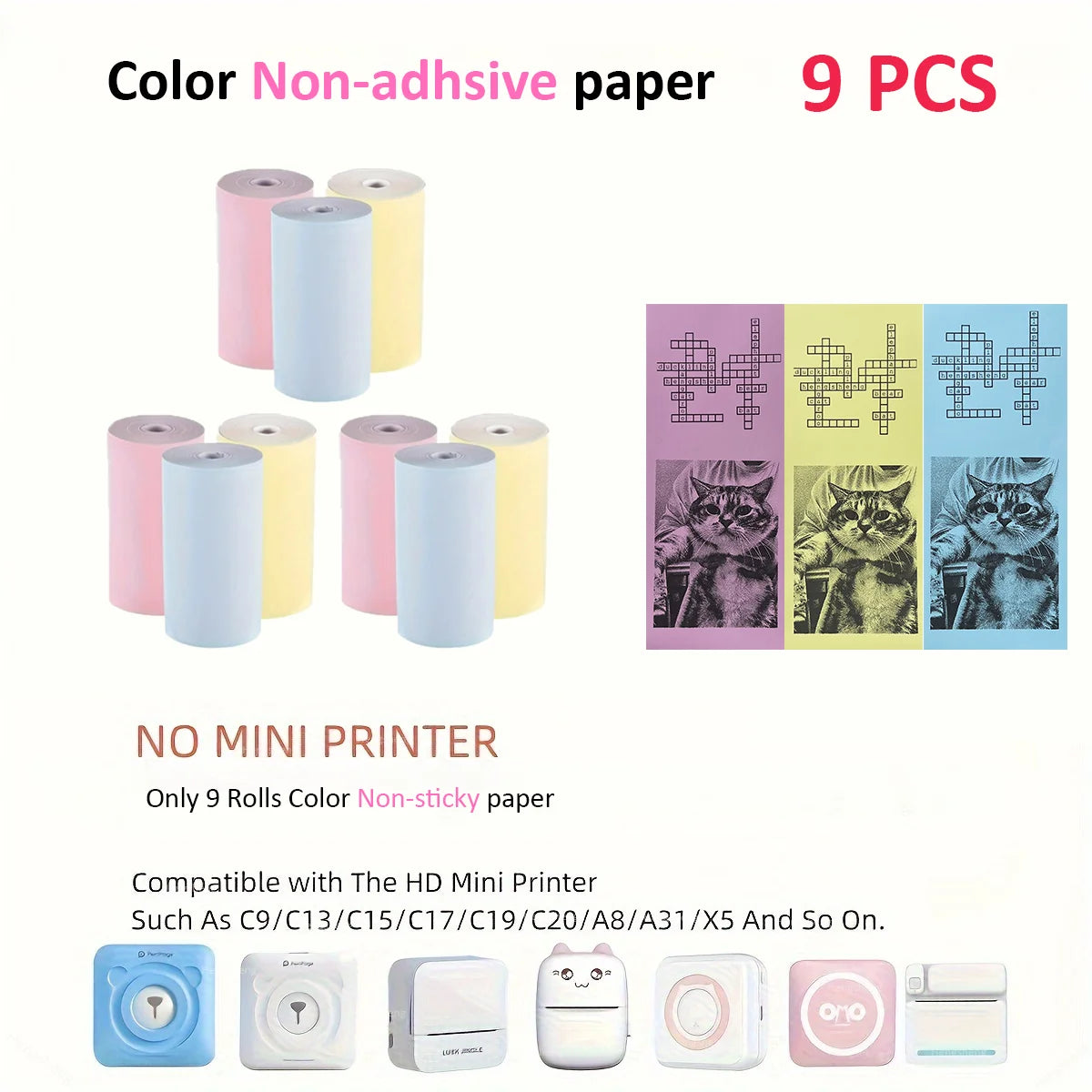 57*25mm Thermal Paper 30 Rolls White Children Camera Instant Print Kids Camera Printing Paper Replacement Accessories Parts - Uknowucme