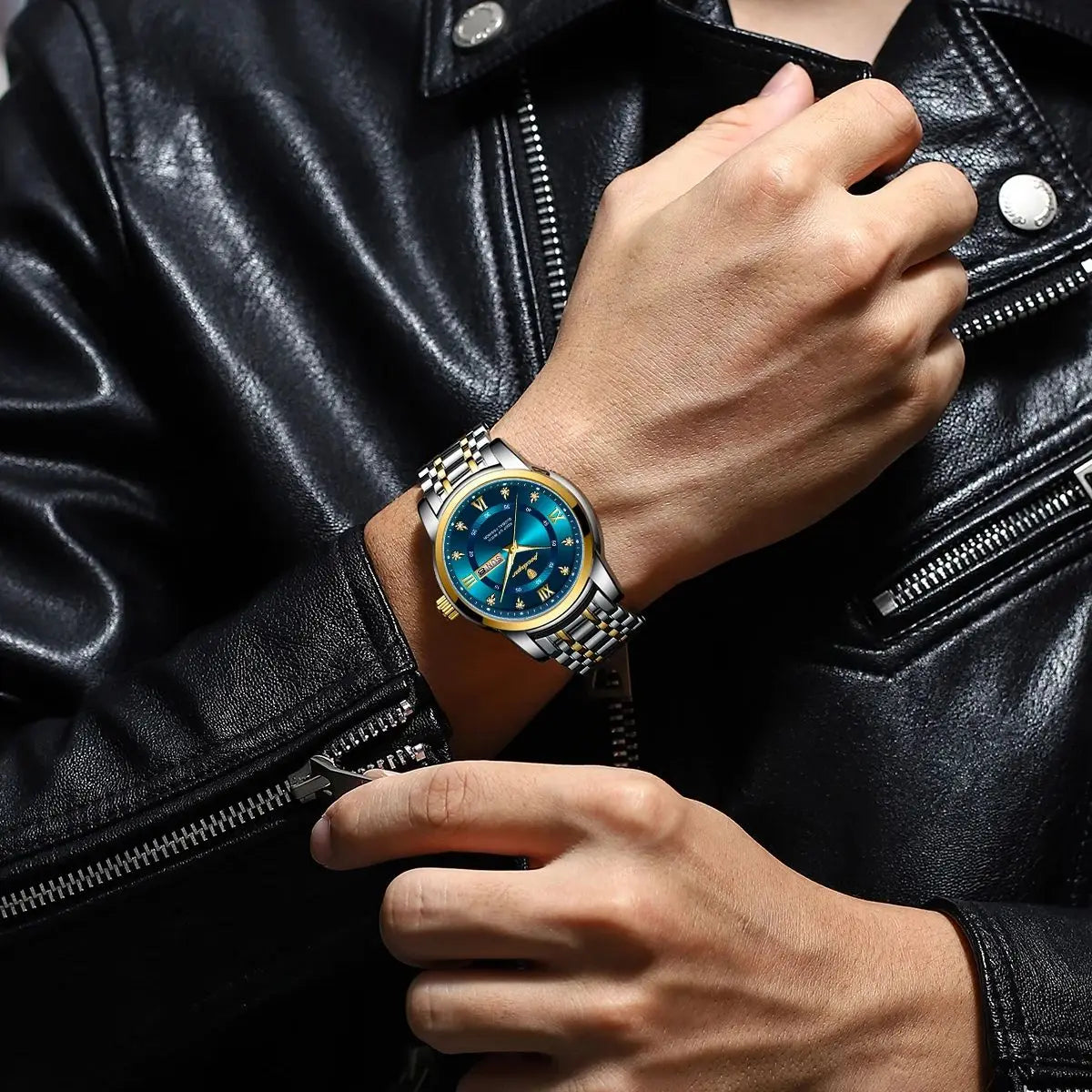POEDAGAR Luxury Trendy Watch for Men Waterproof Luminous Date Week Man Watch Business Quartz Stainless Steel Men's Watches Reloj - Uknowucme
