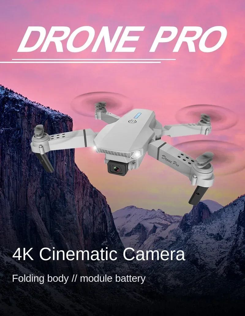 Drone E88 Pro Drone Aerial Photography High Definition 4k Dual Camera Quad Axis Remote Control Aircraft Children's Toys - Uknowucme