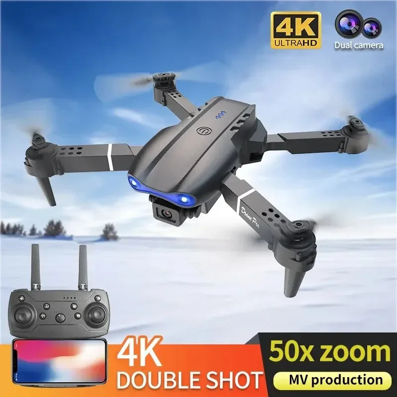 2024 E99Pro RC Drone 4K Professinal With 1080P Wide Angle HD Camera Foldable Helicopter WIFI FPV Height Hold Gift Toy - Uknowucme