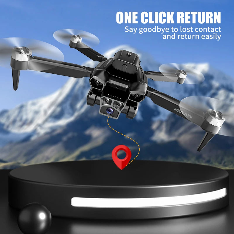 Drone aerial view brushless motor with obstacle avoidance optical flow foldable quadrotor foldable remote control airplane toy - Uknowucme