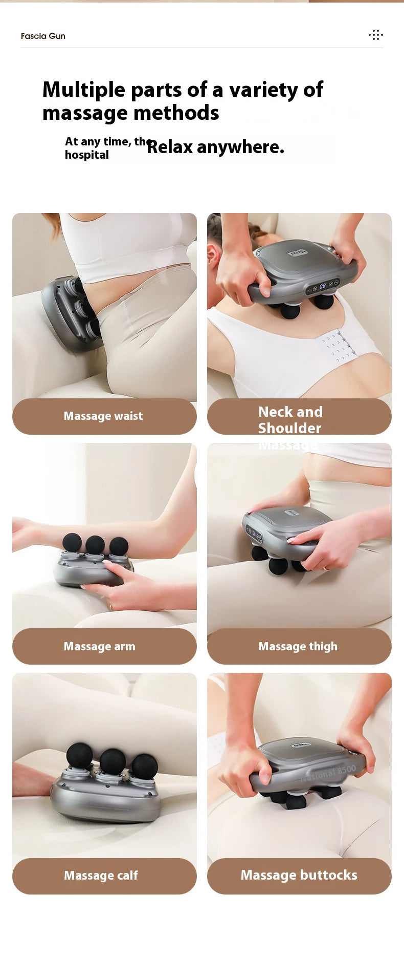 Muscle Massge Gun for Athletes,Handheld Back Massager，Handheld Deep Tissue Percussion Massager Gun for Neck,Back,Leg