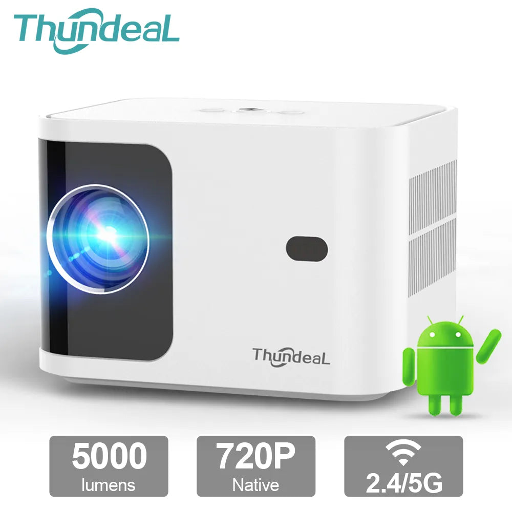 ThundeaL HD Mini Projector TD91 for Full HD 1080P 4K Video 5G WIFI Android Portable Projector TD91W Home Theater Cinema Beamer - Uknowucme