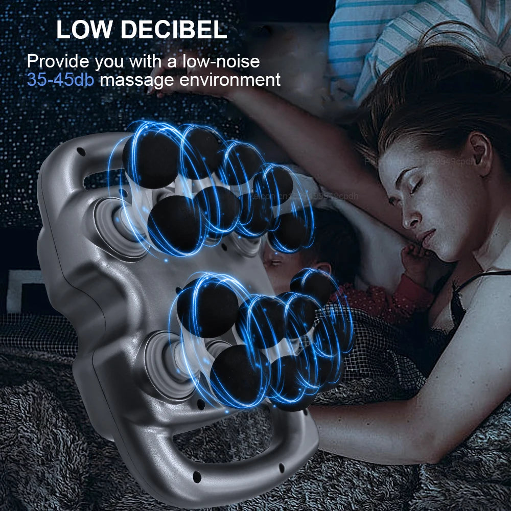 Fascia Gun Muscle Massager Gun High Frequency  Body Massage Machine Sixteen-head Waist Shoulder Professional Fascia Massage Gun