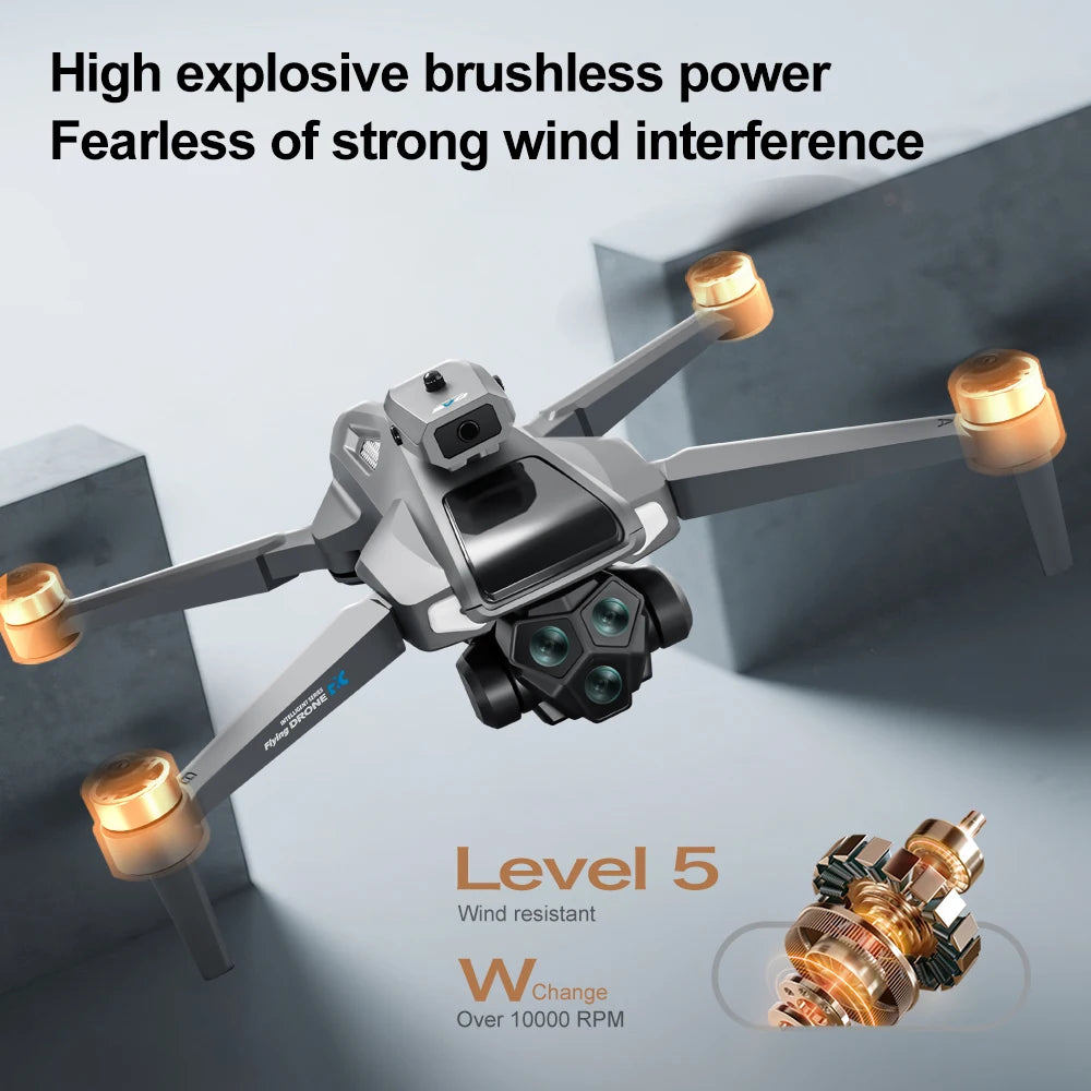 2025 New Drone with 4K Dual Camera Professional Video Drone Quadcopter 360 Intelligent Obstacle Avoidance for Gift Drone - Uknowucme
