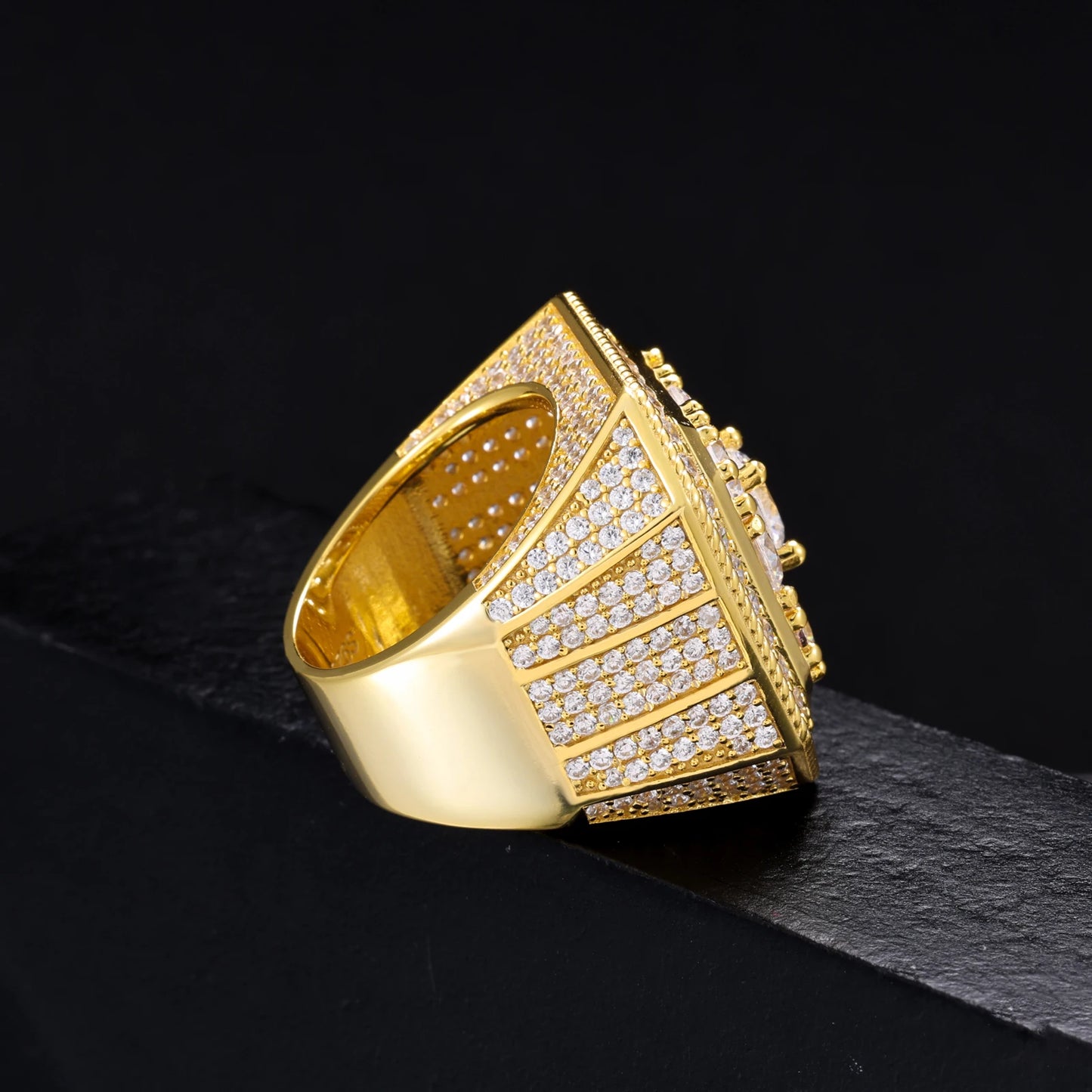 Moissanite Finger Rings Men Certificate Square Couple Ring For Women Luxury 925 Sterling Silver High Quality Hip Hop Jewelry - Uknowucme
