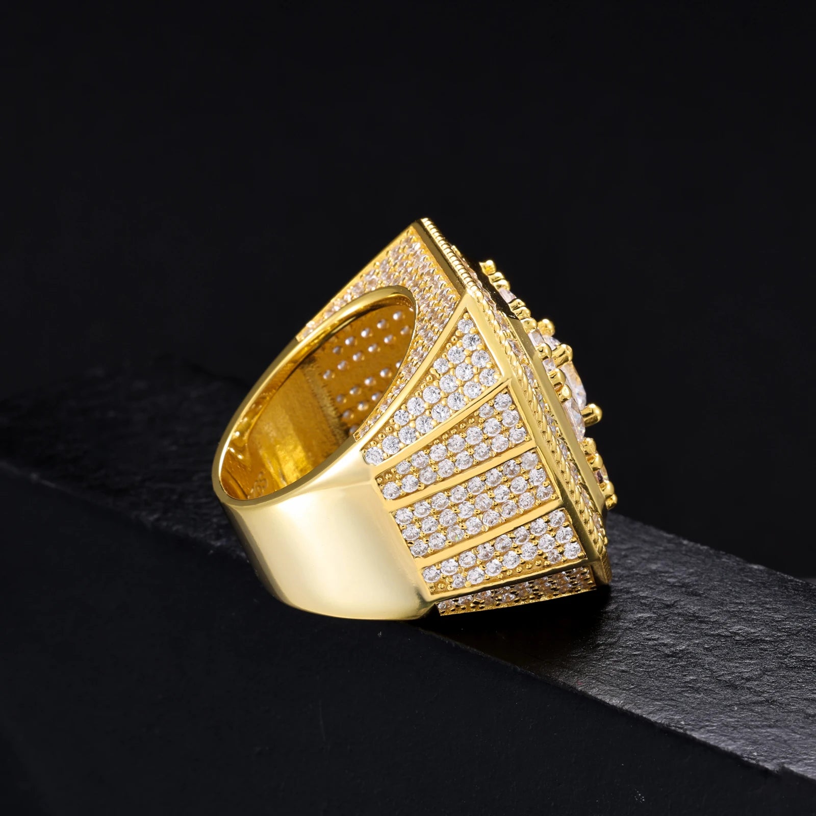 Moissanite Finger Rings Men Certificate Square Couple Ring For Women Luxury 925 Sterling Silver High Quality Hip Hop Jewelry - Uknowucme