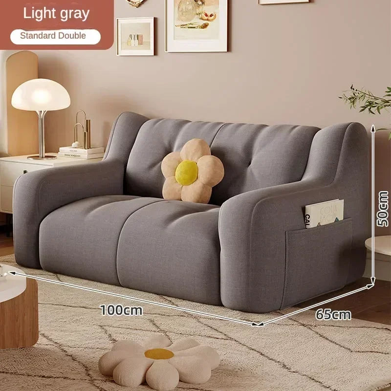 Luxury Home Fabric Living Room Curved Bean Bag Sofa Lazy Casual Balcony Floor Lounge Salas Muebles Children's Sofa
