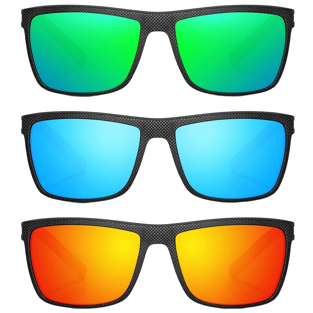 2Pack Sunglasses Men Polarized Sun glasses for Womens Trendy Retro Mirror Lens for Driving Fishing UV400 Protection - Uknowucme