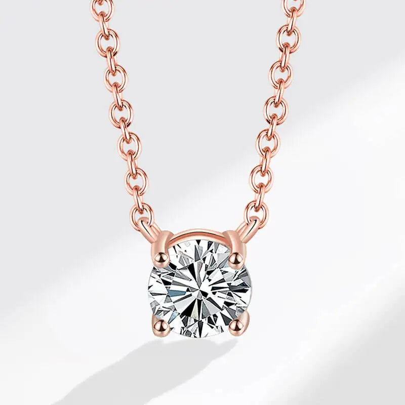 TY 925 Sterling Silver Moissanite Women's Necklace 1-5 Carat Moissanite Three Colors D Color With Certificate Fine Ewelry Gift - Uknowucme