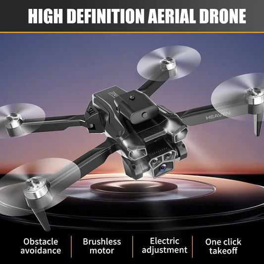 Drone aerial view brushless motor with obstacle avoidance optical flow foldable quadrotor foldable remote control airplane toy - Uknowucme