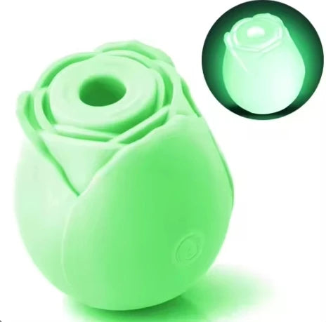 The Best of Hot Seller in the Whole Network Glow or Non Glow Rose style Sucking Vibrator for Women