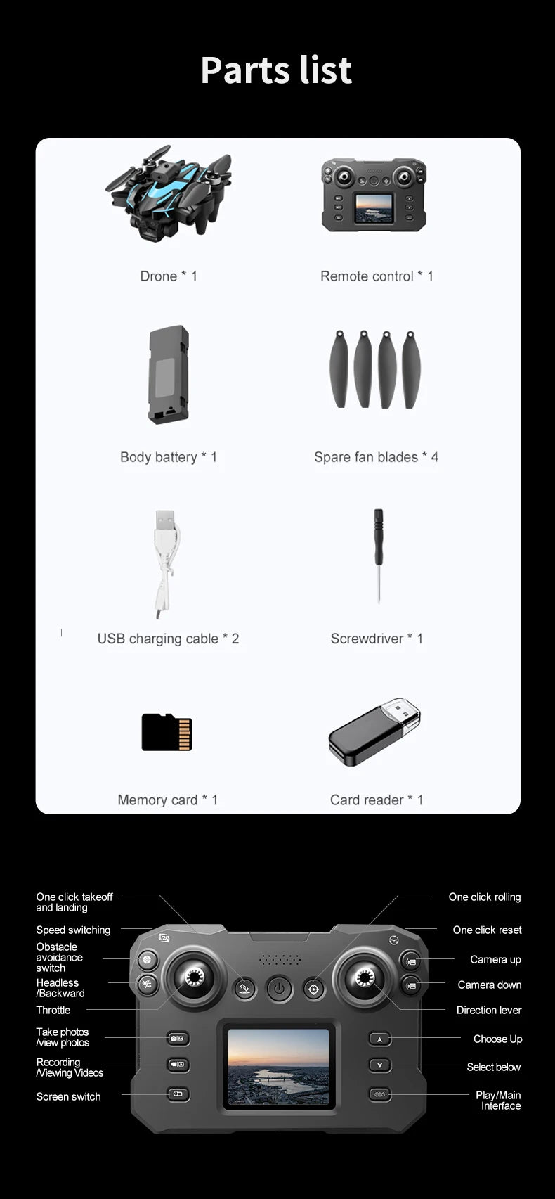 Drone New Upgrade with Screen Remote Control K12 MAX 8K HD Mini Dron Obstacle Avoidance Brushless Aerial UAV FPV Quadcopter Toys