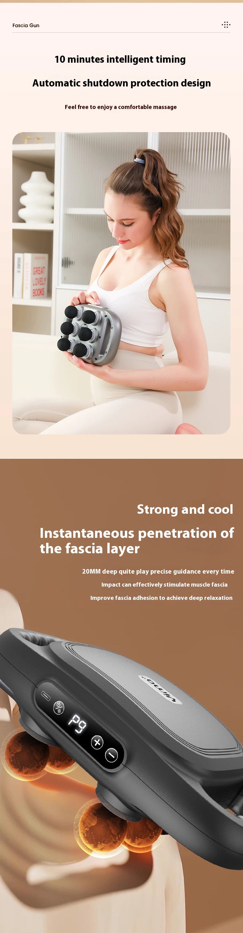 Muscle Massge Gun for Athletes,Handheld Back Massager，Handheld Deep Tissue Percussion Massager Gun for Neck,Back,Leg