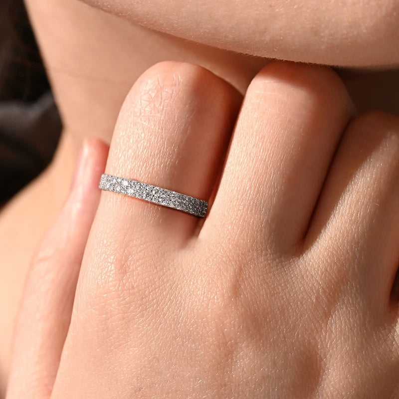 Moissanite Ring Real 925 Sterling Silver Simple Sparkling Shiny Oval Stone Ring For Women Engagement Wedding Luxury Fine Jewelry - Uknowucme