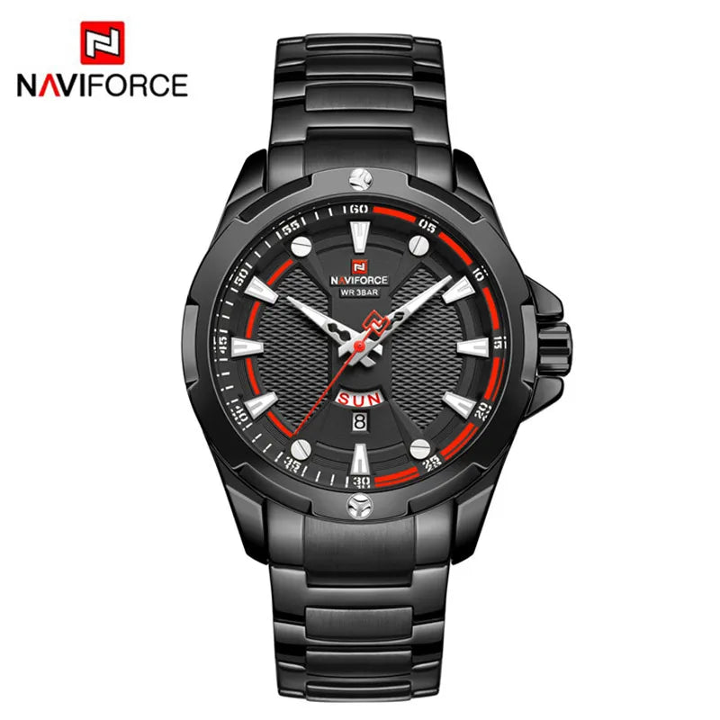 NAVIFORCE Men Luxury Wrist Watch Waterproof Business Male Watches Stainless Steel Casual Quartz Calendar Clock Relogio Masculino - Uknowucme