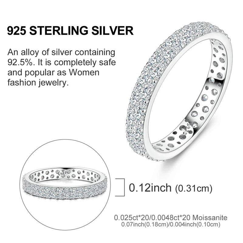 Moissanite Diamond Ring Real 925 Sterling Silver Simple Sparkling Shiny Oval Stone Ring For Women Engagement Luxury Fine Jewelry - Uknowucme