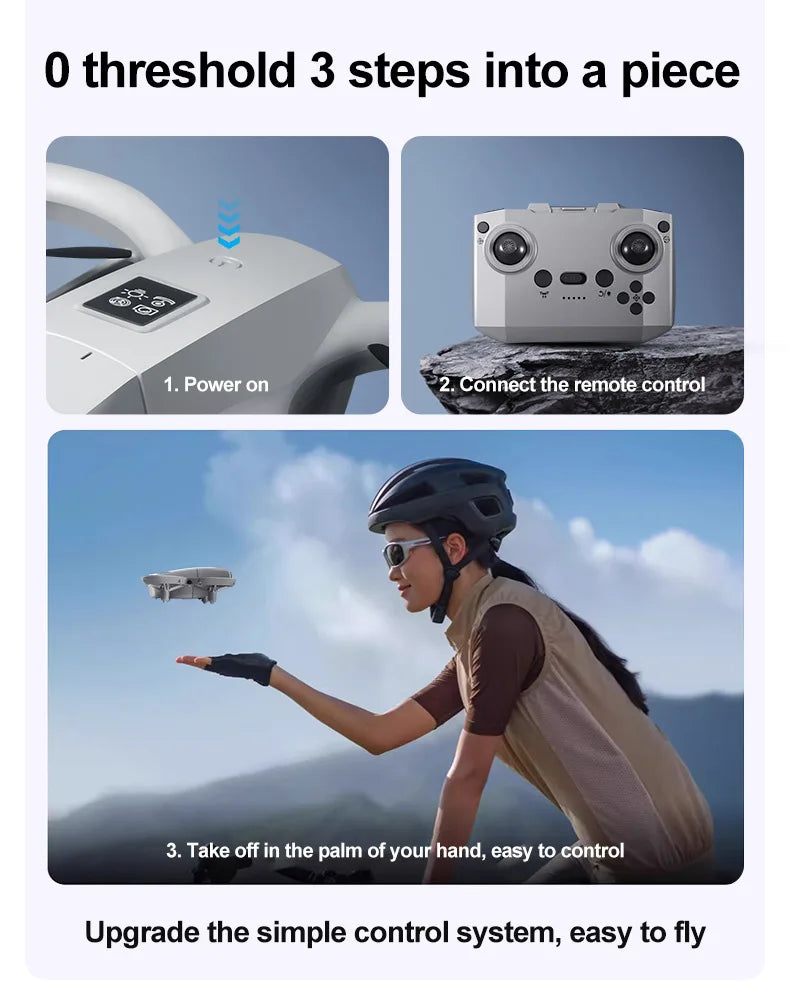 Drone Gt3 Mini Hd 4k Picture Quality Drone Obstacle Avoidance Professional Aerial Photography Aircraft Remote Control Aircraft