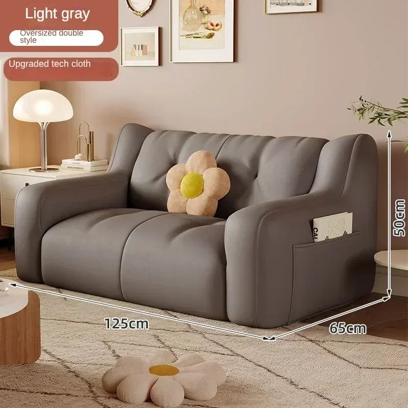 Luxury Home Fabric Living Room Curved Bean Bag Sofa Lazy Casual Balcony Floor Lounge Salas Muebles Children's Sofa
