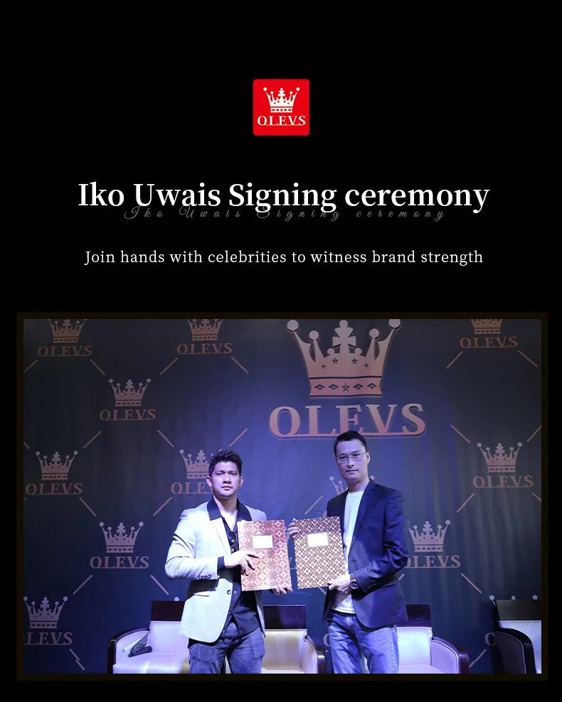 OLEVS Original Fashion Quartz Watch for Men Stainless Steel Waterproof Calendar Luminous High Quality Fashion Wrist Watch Men - Uknowucme