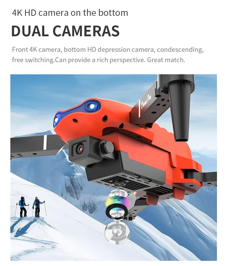 2024 E99Pro RC Drone 4K Professinal With 1080P Wide Angle HD Camera Foldable Helicopter WIFI FPV Height Hold Gift Toy - Uknowucme