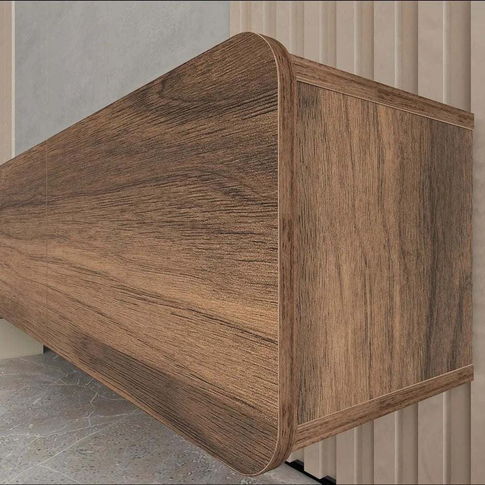 Atelier Mobili Floating TV Stand for 75 Inch TV, Wall Mounted Entertainment Center, Modern Media Console, Mid Century Modern TV