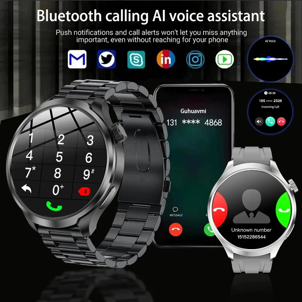 2024 New For HUAWEI GPS Sports smartwatch Men 1.85 AMOLED Screen Compass Altimeter Heart rate BP NFC Bluetooth Call Smart Watch - Uknowucme