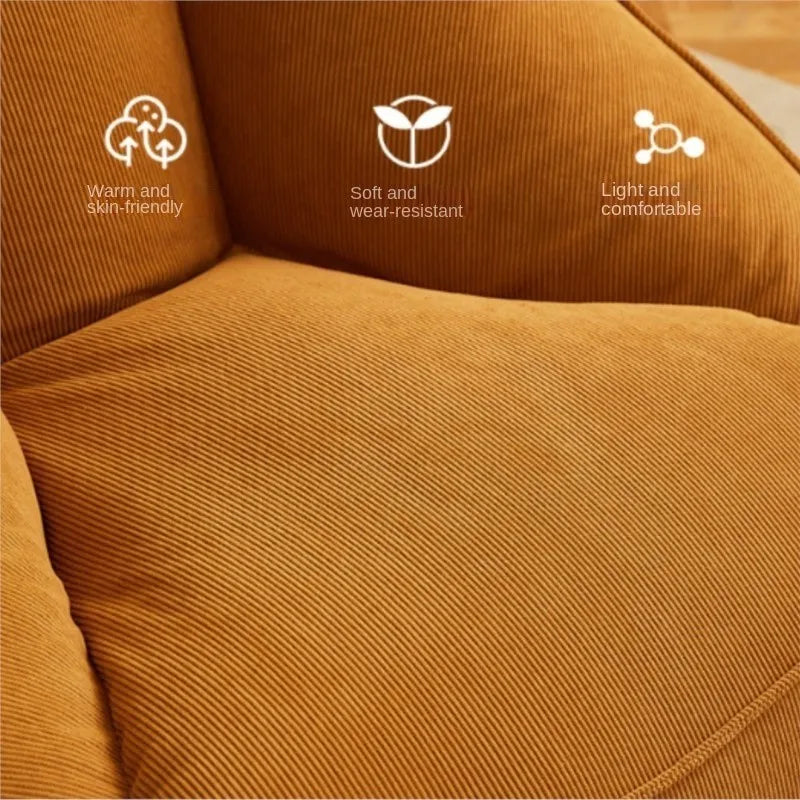 X&D Bean Bag Lazy Corduroy Comfortable Sofa Single Bed Tatami Bedroom Balcony Casual Lightweight Small Sofa Living Room 2024 New - Uknowucme