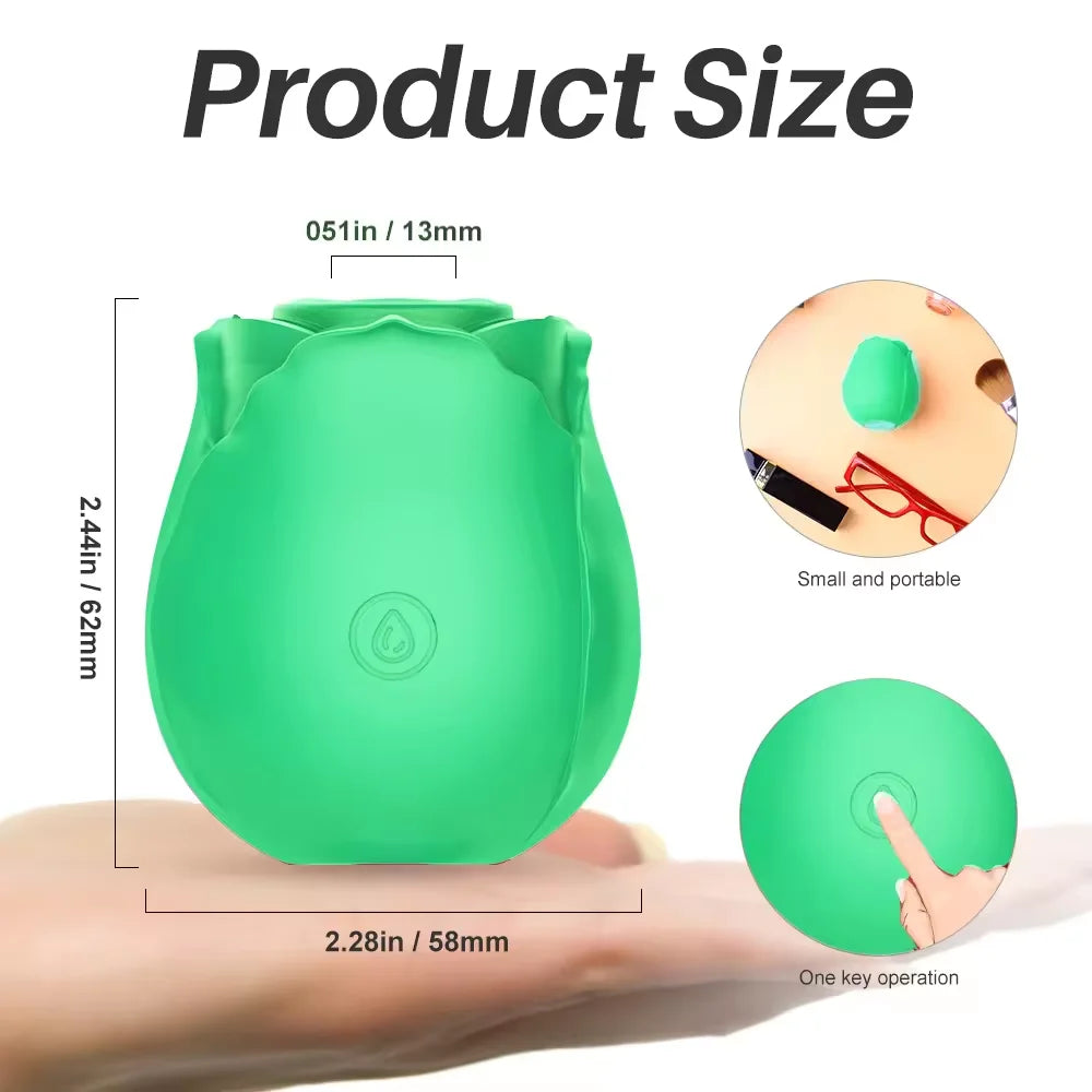 The Best of Hot Seller in the Whole Network Glow or Non Glow Rose style Sucking Vibrator for Women