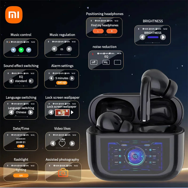 Xiaomi G4/A8 Pro/A10 Pro/V8 Wireless Headset Bluetooth Earphones Multifunctional TouchScreen Headphones Noise Cancelling Earbuds