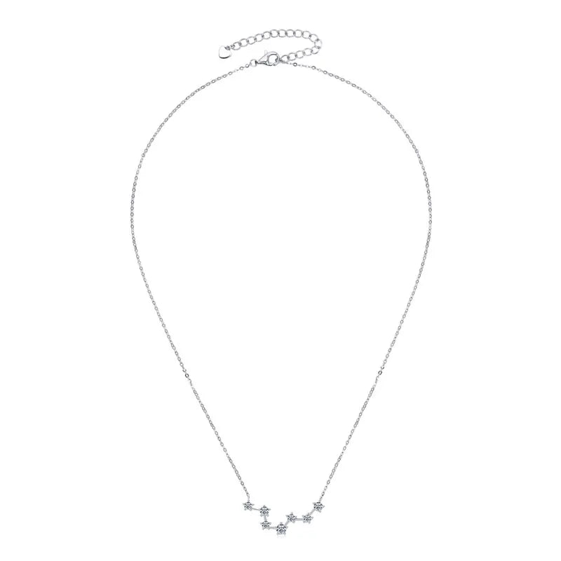4Mm&3.5Mm&3Mm Round Moissanite Necklace For Women Fashion Pendant Necklace 18K White Gold 925 Sterling Silver Jewelry Gift - Uknowucme