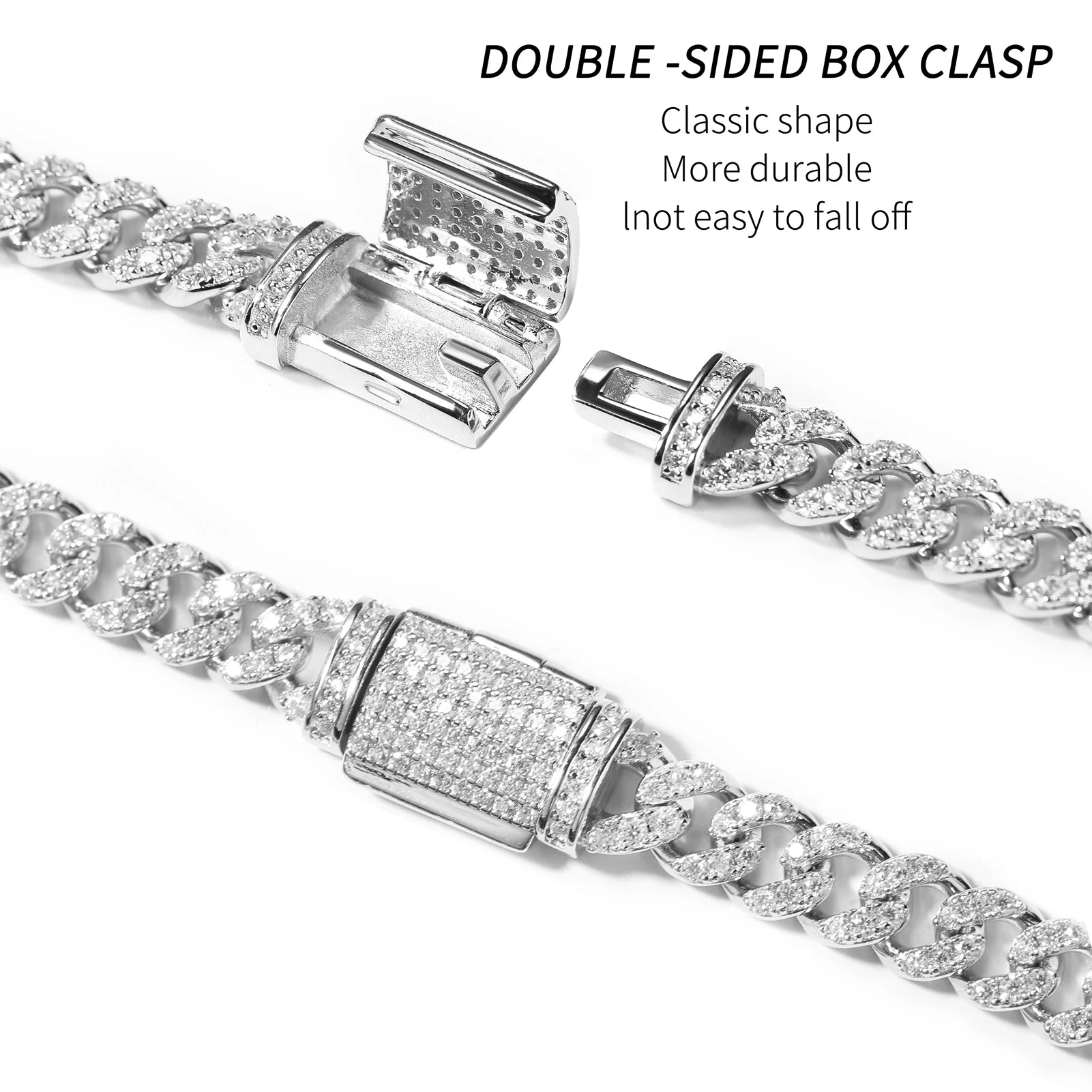 Uwin S925 Moissanite 6mm Cuban Chain Miami Sterling Silver Necklace for Women Bracelets Diamond Tester High Quality Fine Jewelry - Uknowucme