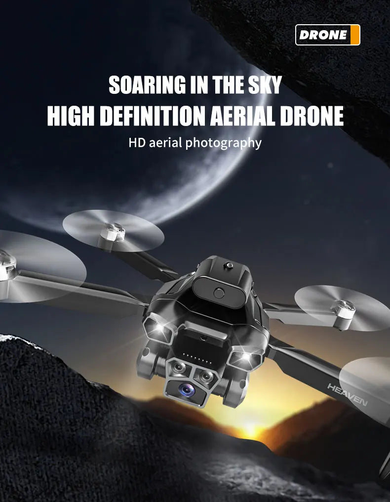 Drone aerial view brushless motor with obstacle avoidance optical flow foldable quadrotor foldable remote control airplane toy - Uknowucme