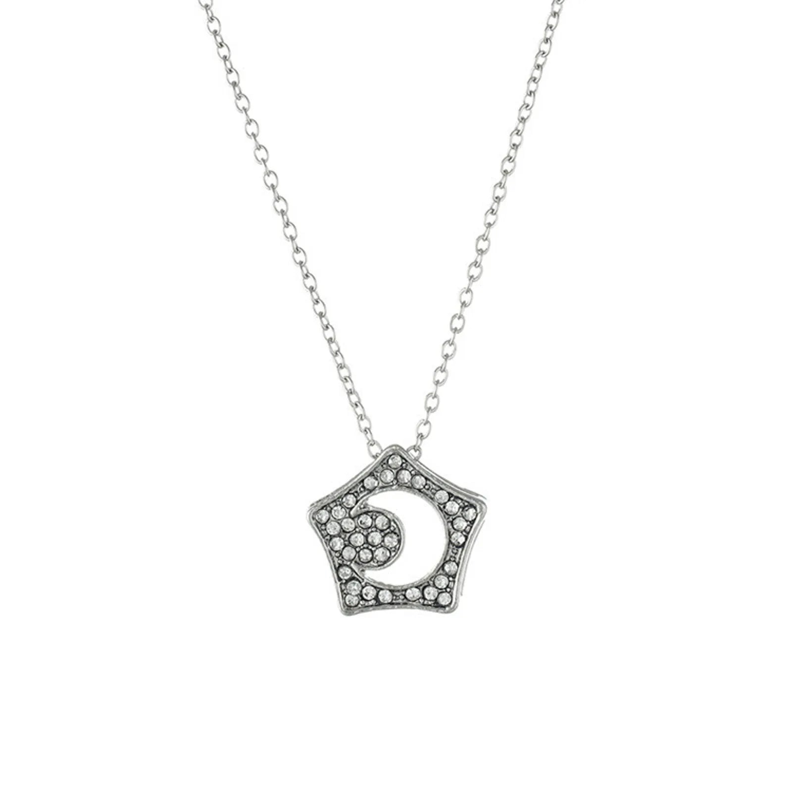 Korean Fashion Star Moon Shaped Zircon Pendant Necklace For Women Chain Jewelry Necklace Fashion Birthday Girl Lover Gift - Uknowucme