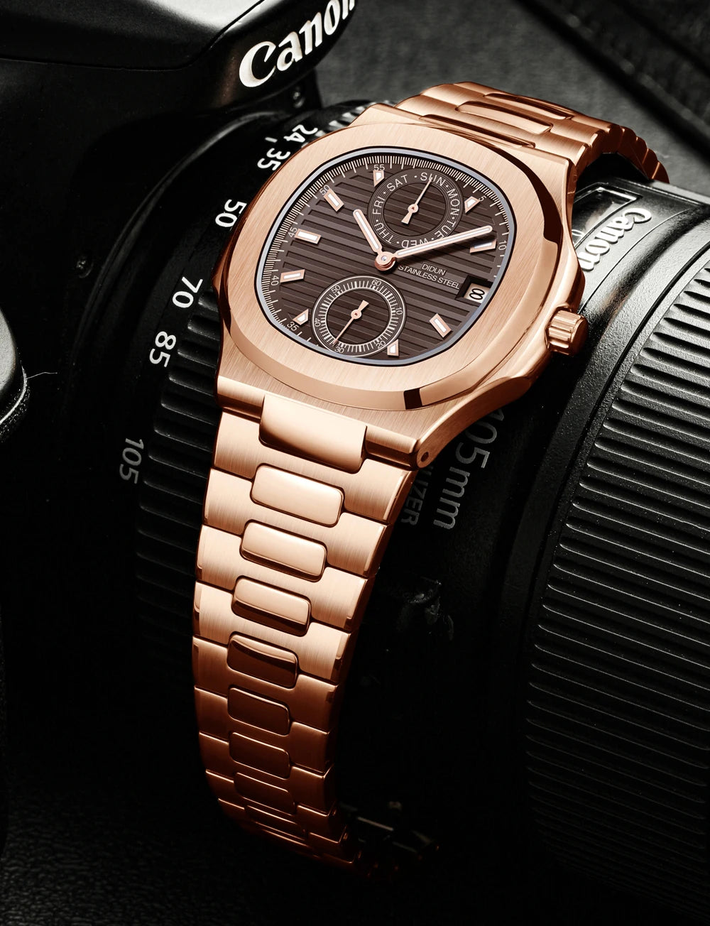 DIDUN TOP New Men Quartz Watches Sport Business Luxury Brand Stainless Steel Male Fashion Nautilus Wrist Clock - Uknowucme