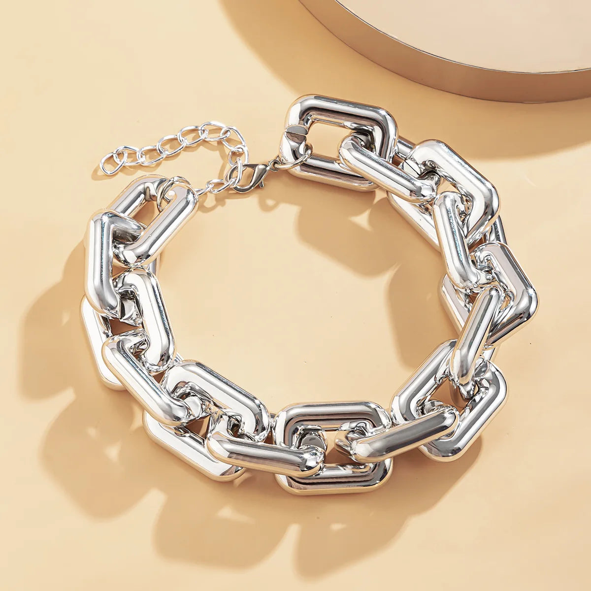 Hip Hop Gold Color Thick Cross Chain Collar Necklace for Men 2023 Personalized Punk Style Simple Women's Fashion Party Jewelry - Uknowucme