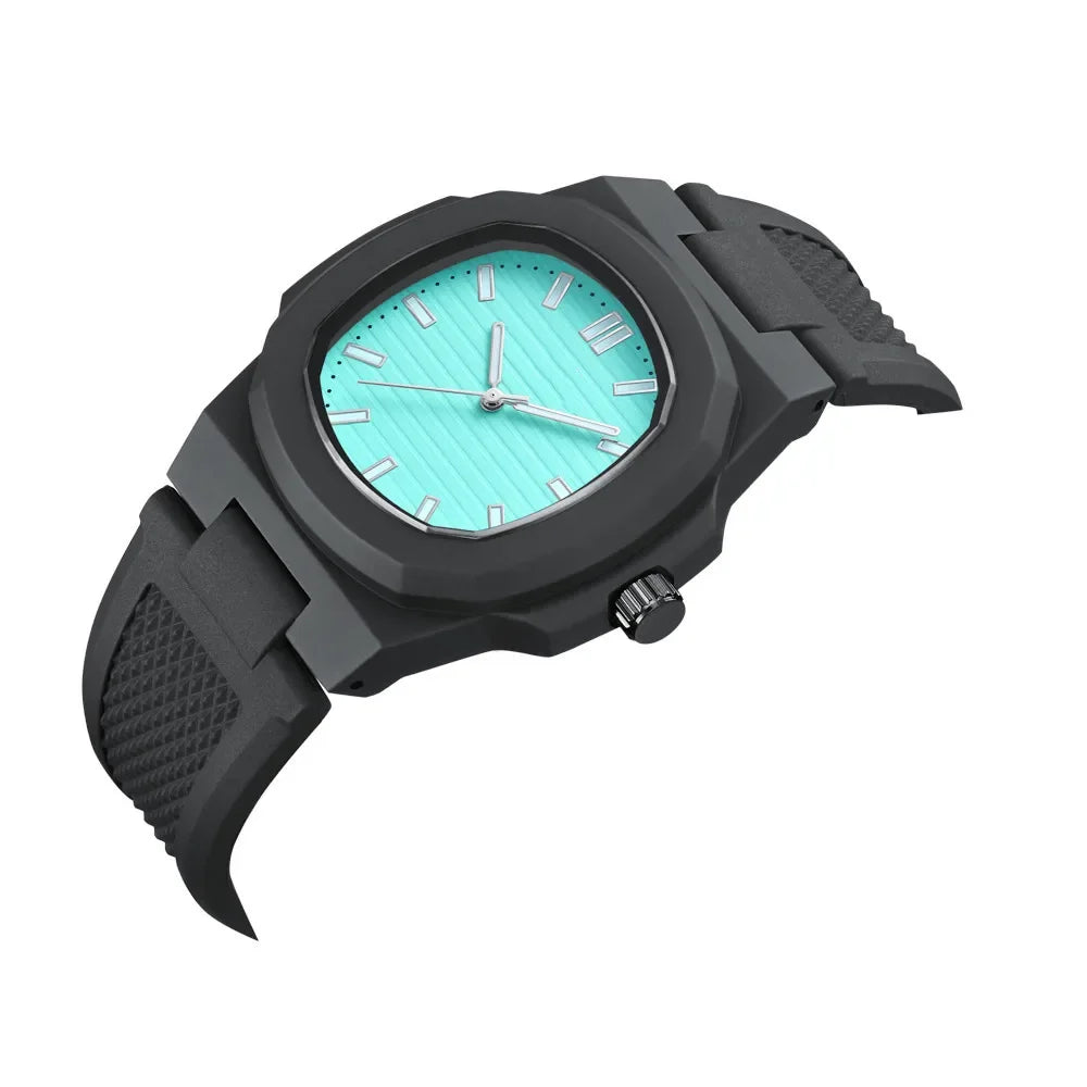 Men Women Watch Classic Orologio Simple Couple Black White Silicone Blue Reloj Quartz Wristwatch Male Man Ladies Student Clock - Uknowucme