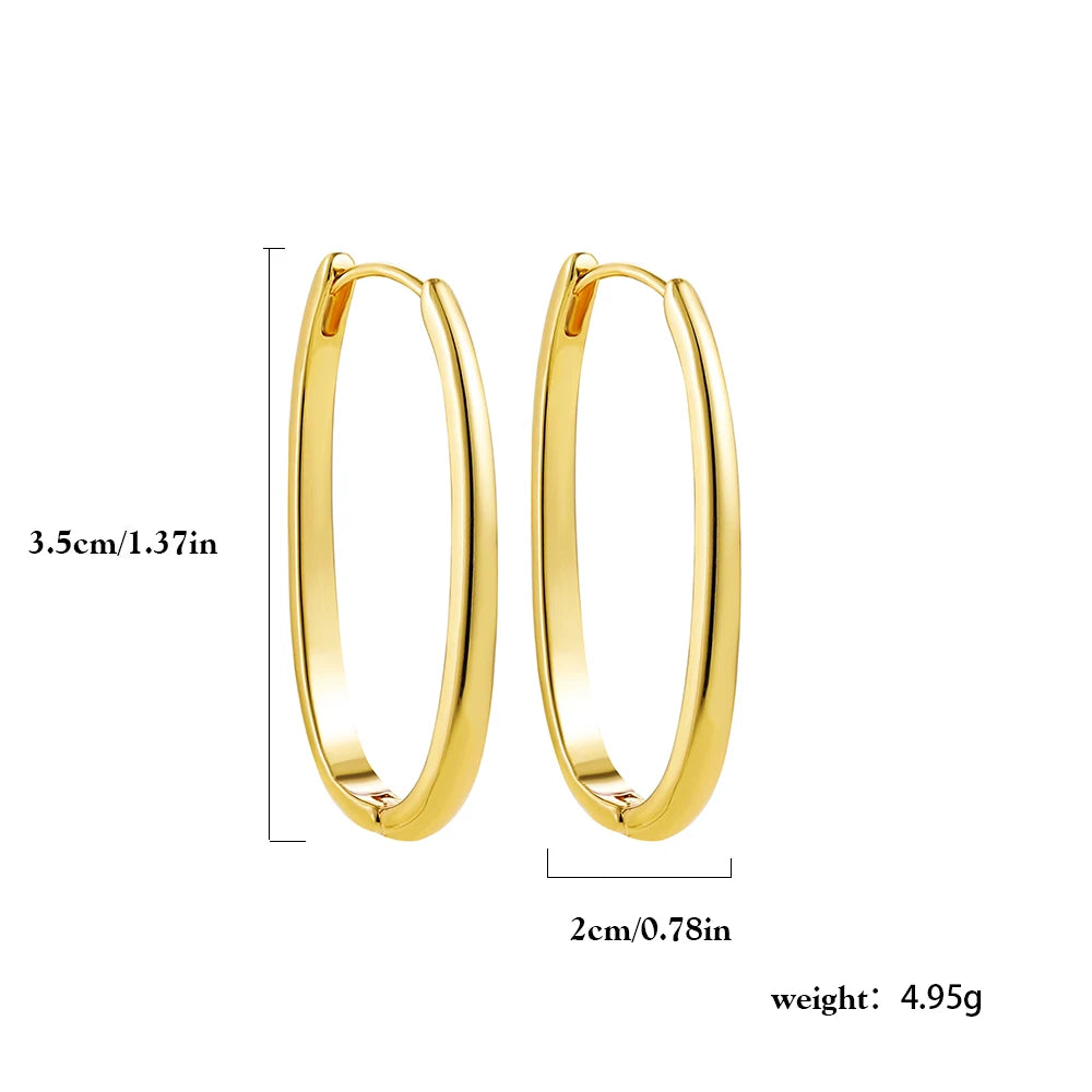 Minimalist Gold Plated Twisted Figaro Circle Round Shape Huggies Earring for Women Punk Glossy Metal Hinged Back Hoop Earrings - Uknowucme