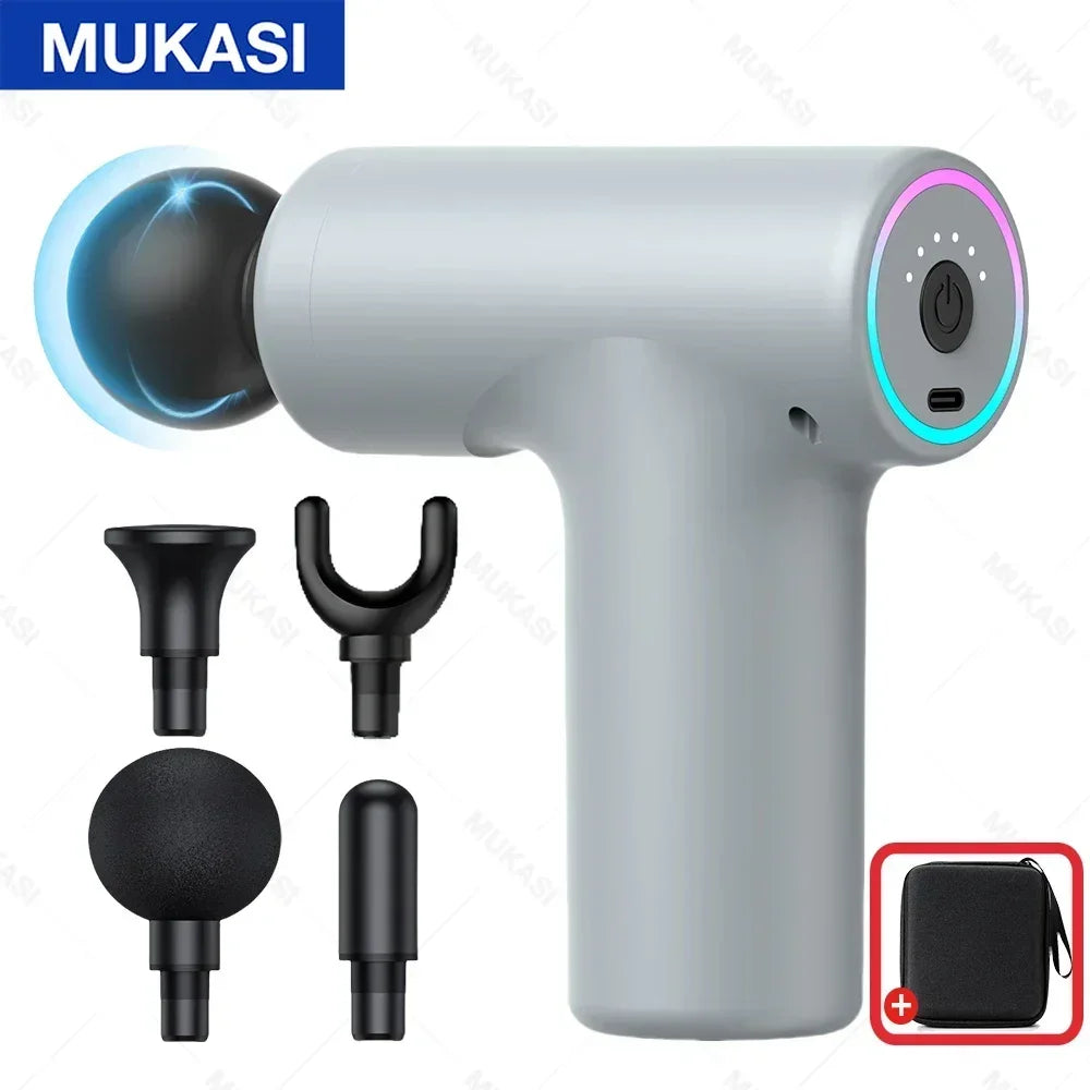 MUKASI Massage Gun Portable Percussion Pistol Massager For Body Neck Deep Tissue Muscle Relaxation Gout Pain Relief Fitness