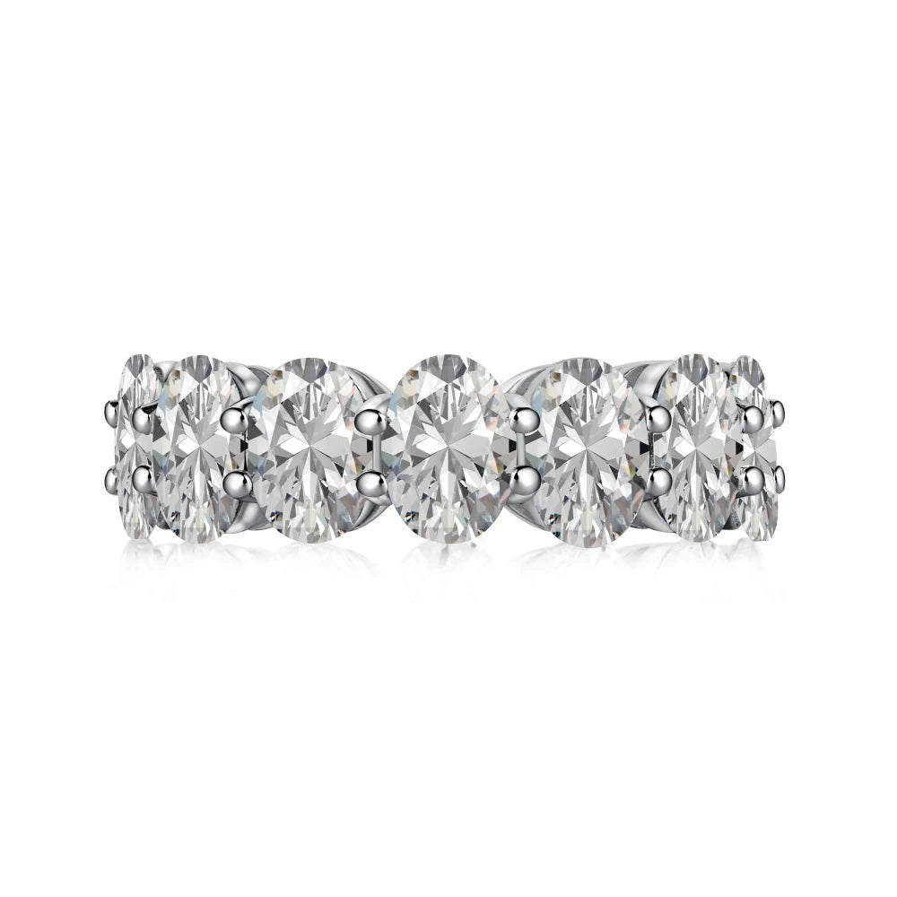 Wong Rain 100% 925 Sterling Silver Oval Heart Round Emerald Cut Lab Sapphire Gemstone Jewelry Wedding Band Row Ring Wholesale - Uknowucme