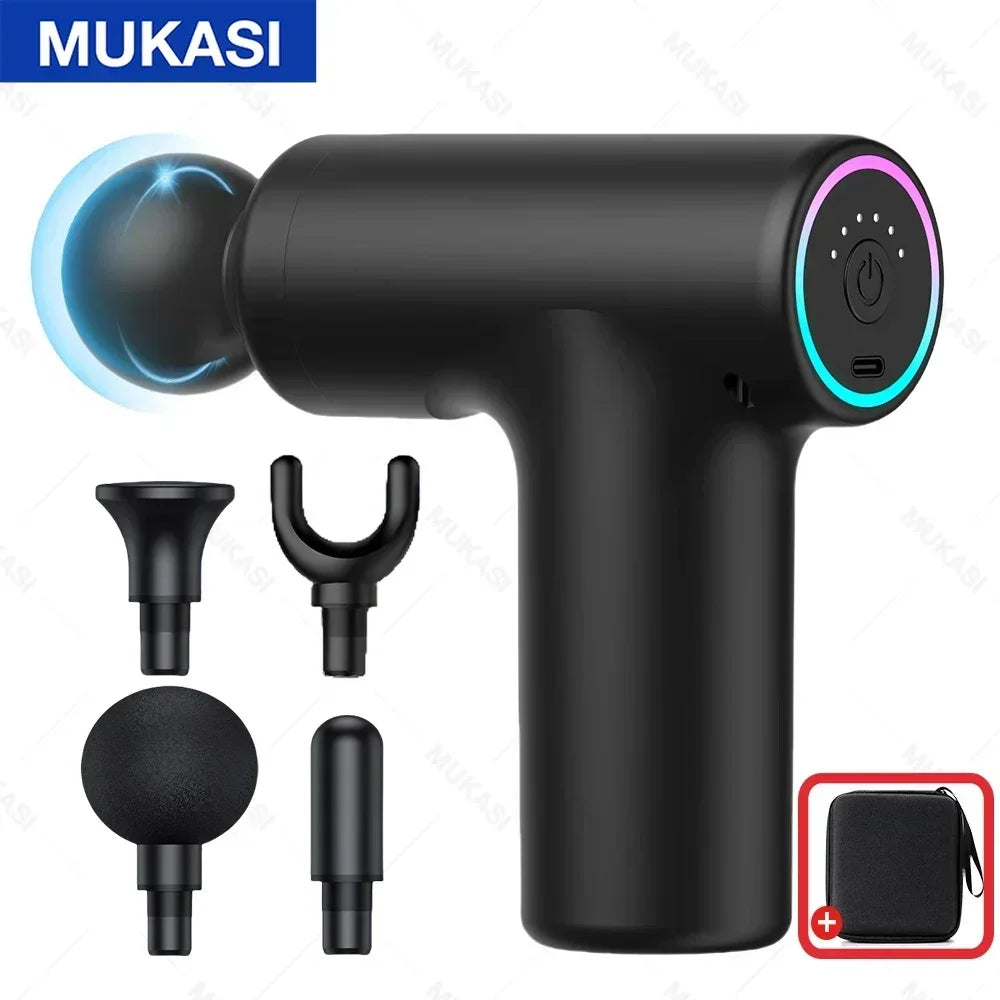 MUKASI Massage Gun Portable Percussion Pistol Massager For Body Neck Deep Tissue Muscle Relaxation Gout Pain Relief Fitness