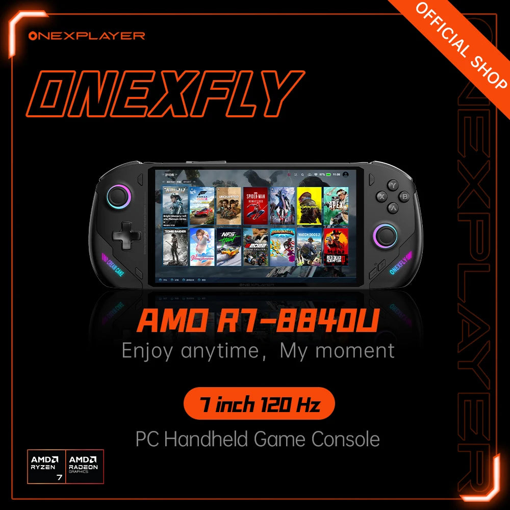 Onexfly 7 Inch 120 Hz Handheld PC Game Console AMD R7-8840U Pocket Laptop Steam 3A Game Win11 Computer OneXplayer Official Store - Uknowucme