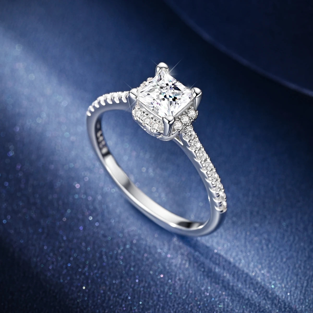 Moissanite Diamond Ring Real 925 Sterling Silver Simple Sparkling Shiny Oval Stone Ring For Women Engagement Luxury Fine Jewelry - Uknowucme