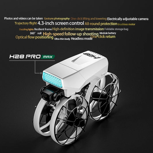 Drone H28 : gyroscope 6 axes pour un vol 360° stable, technologie 2,4 GHz, Automatic facial recognition photo-taking