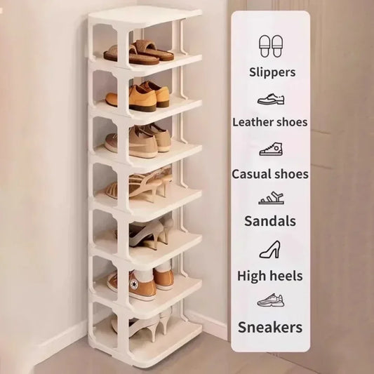 Shoes Organizer Shoe Racks Space-saving Wall Corner Stackable Narrow Shoes Storage Rack Storage Cabinet Shoe Shelves Furniture - Uknowucme