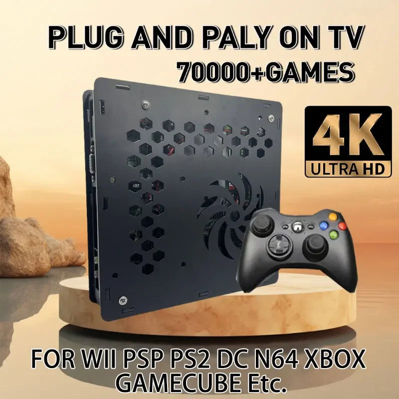 NEW 500GB X8 Retro Gaming Console Loaded 70000+ Games for Wii PS2 DC PSP GAMECUBE Plug-and-Play On TV Windows 11 Children's Gift - Uknowucme