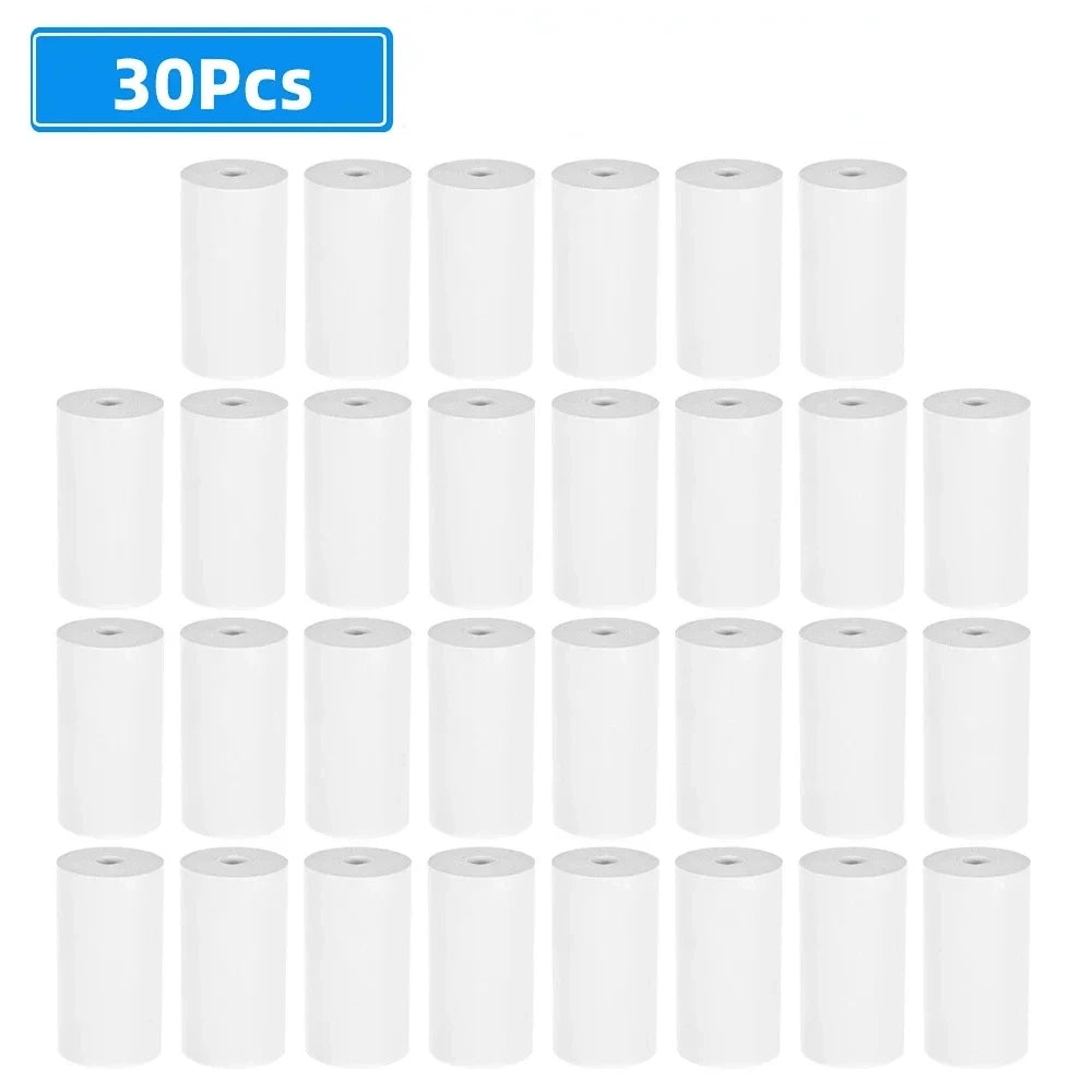 30PCS Mini Printer Paper Thermal Sticker Paper Self-adhesive Printer Paper Photo Printer Labels For Photos Notes 5.7 x 2.5cm - Uknowucme